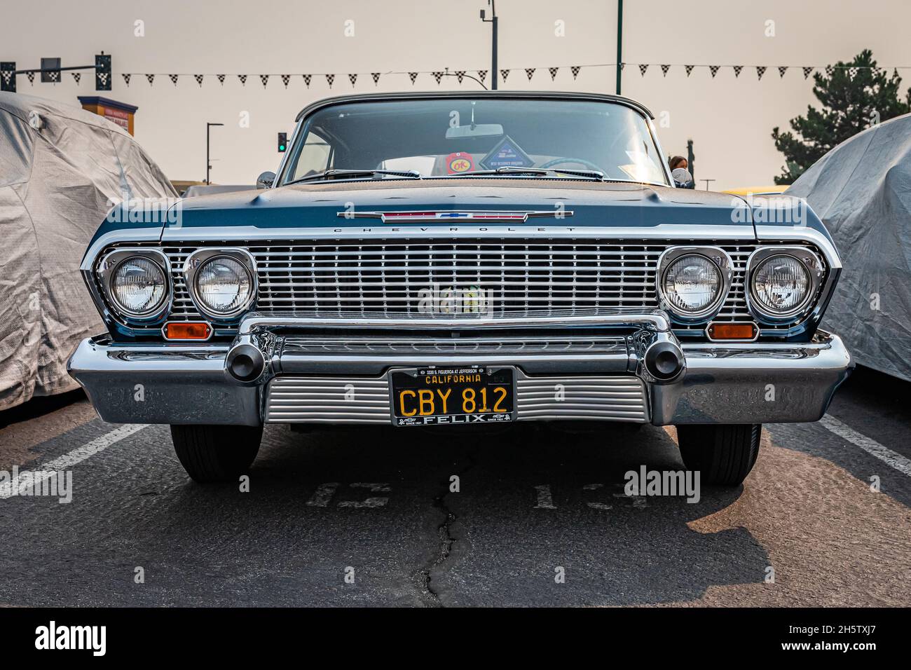 Reno, NV - 6 agosto 2021: 1963 Chevrolet Impala SS Convertibile ad una fiera locale. Foto Stock