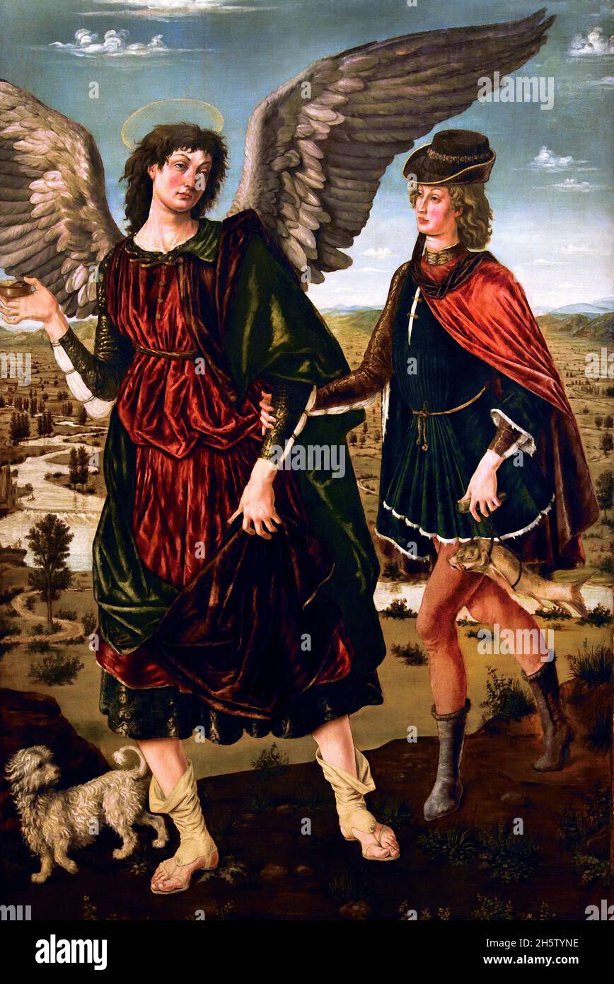 L'Arcangelo Raffaello e Tobiolo 1465 - 1470, Benci Antonio noto come Antonio Pollaiolo (pittore), 1431-1432/ 1498 Italia, italiano, Foto Stock