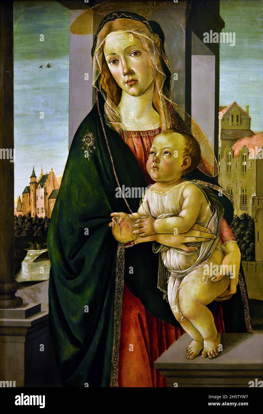 Madonna con il Bambino - Madonna col Bambino 1490-1500 di Sandro Botticelli  ( Alessandro di Mariano Filipepi ) 1445-1510 Firenze pittore italiano  scuola fiorentina primo Rinascimento Foto stock - Alamy