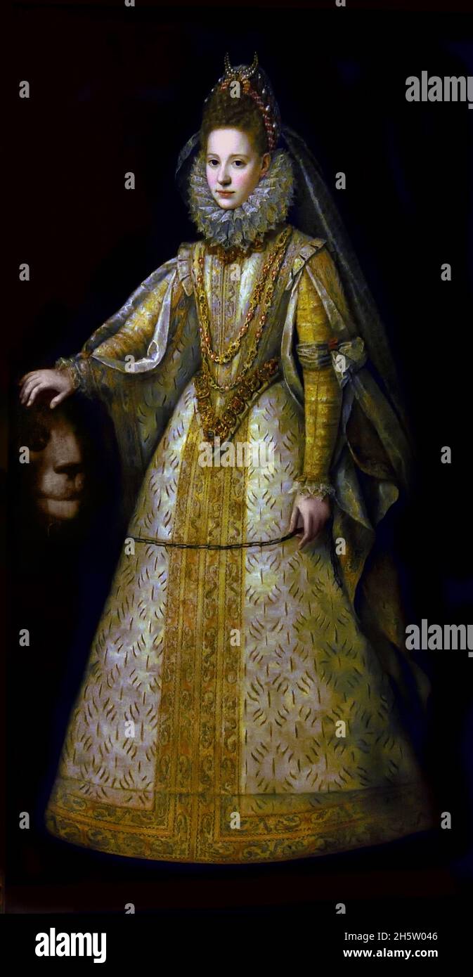 Ritratto della Principessa con Leone 1604 di Caracca Giovanni, 1568/ 1607 Torino Palazzo reale - il Palazzo reale di Torino è un palazzo storico della Casa Savoia, italiano, Foto Stock