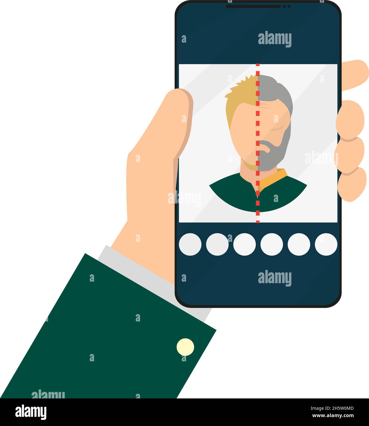 modificare l'età dell'applicazione sul telefono Illustrazione Vettoriale