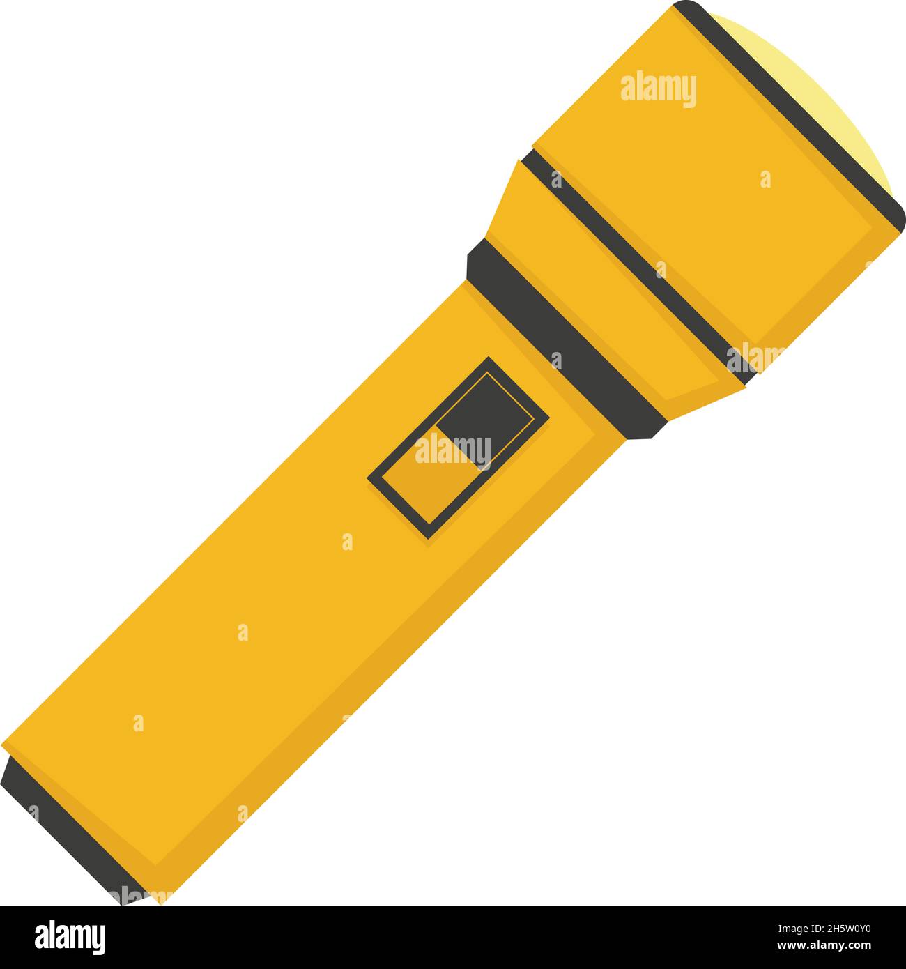torcia elettrica piatta su sfondo bianco Illustrazione Vettoriale
