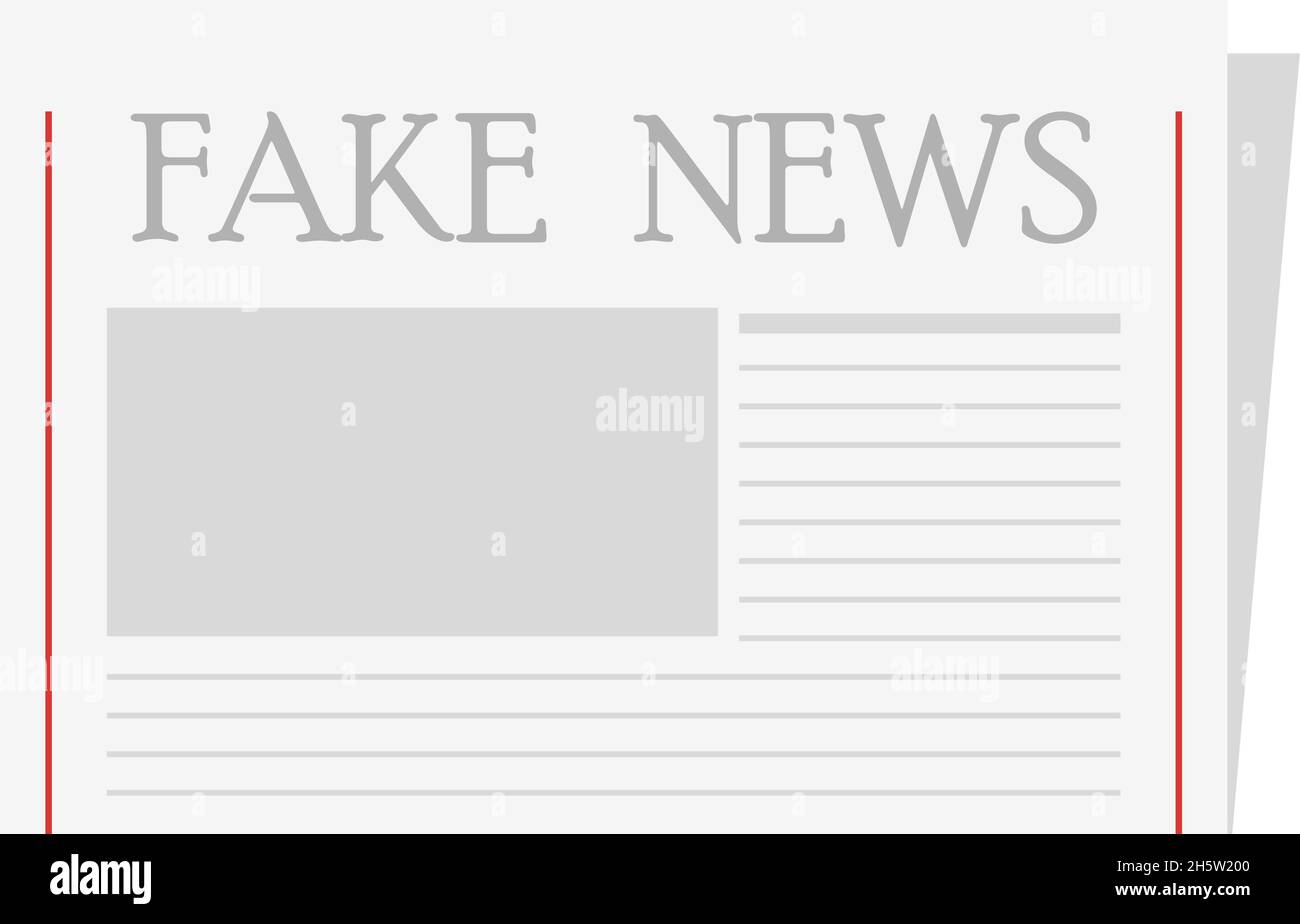 falso giornale di notizie in stile piatto, illustrazione vettoriale Illustrazione Vettoriale
