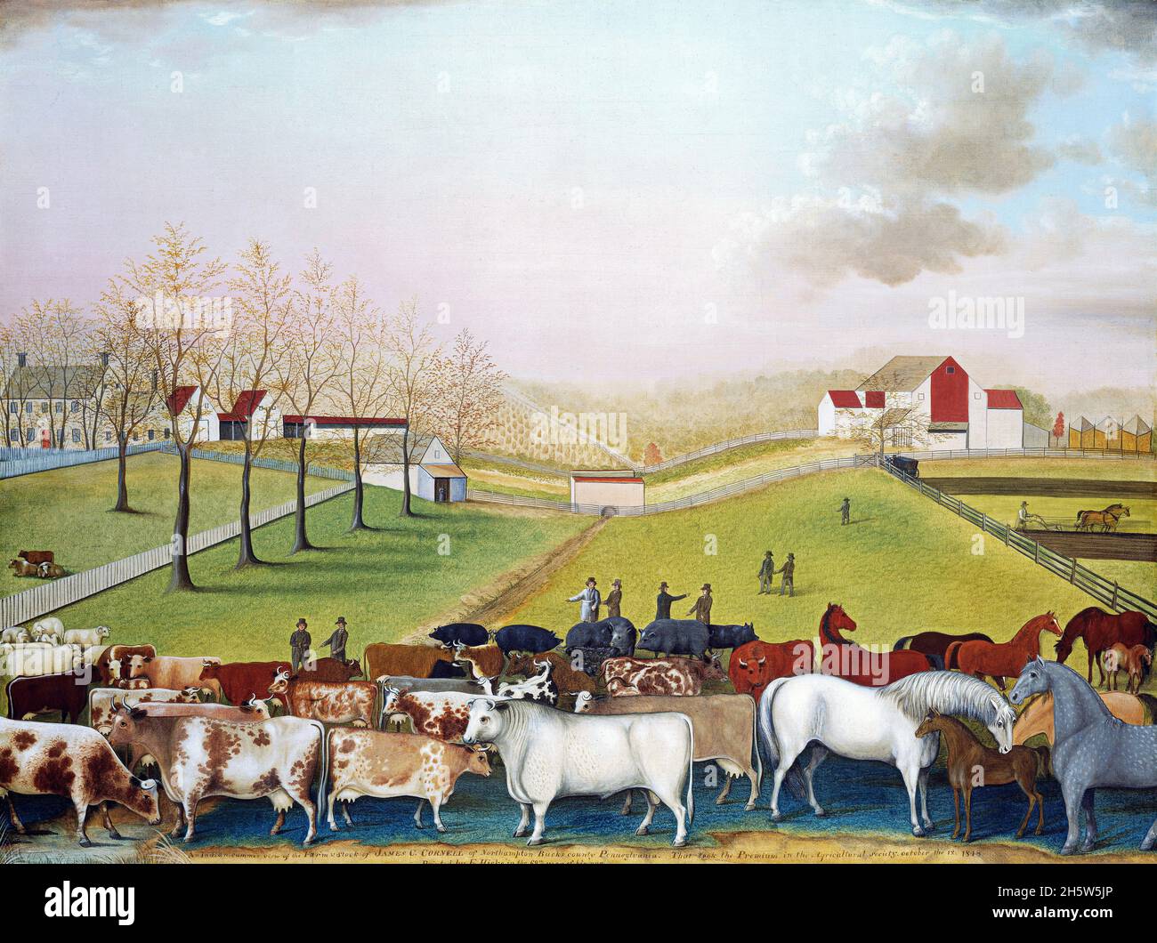 The Cornell Farm di Edward Hicks, olio su tela, 1848 Foto Stock