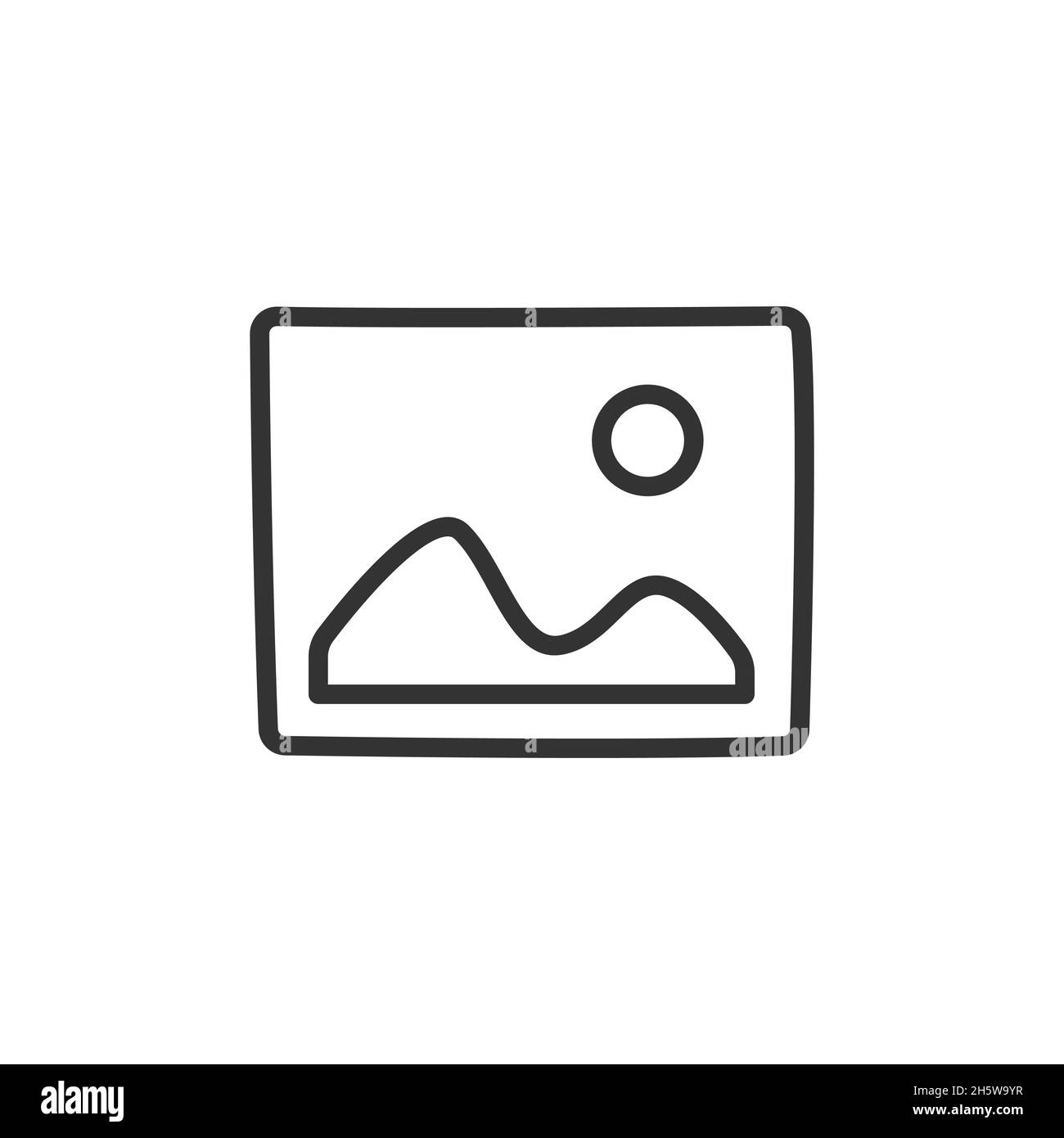 Icona immagine. Piano isolato vettore linea galleria Illustrazione Vettoriale