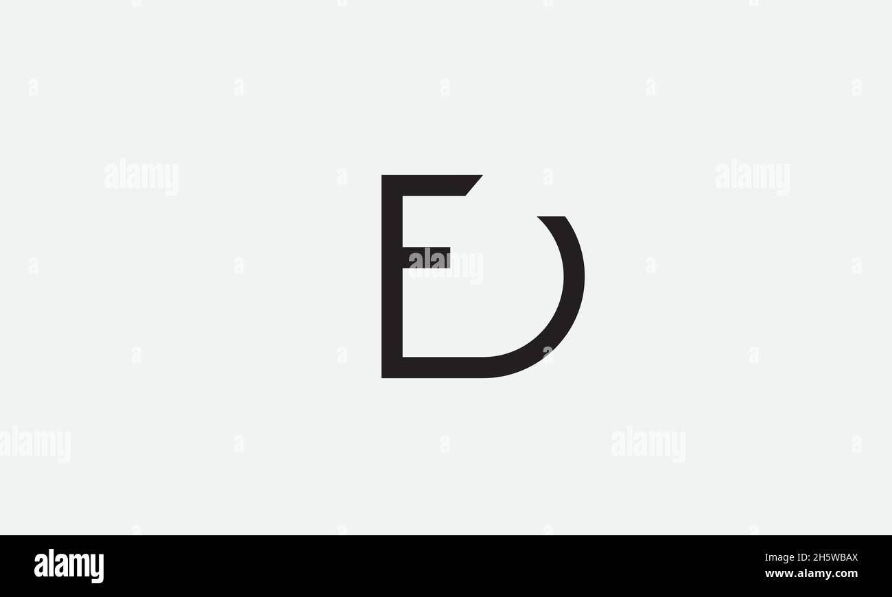 Disegno vettoriale del simbolo del logo FD Illustrazione Vettoriale