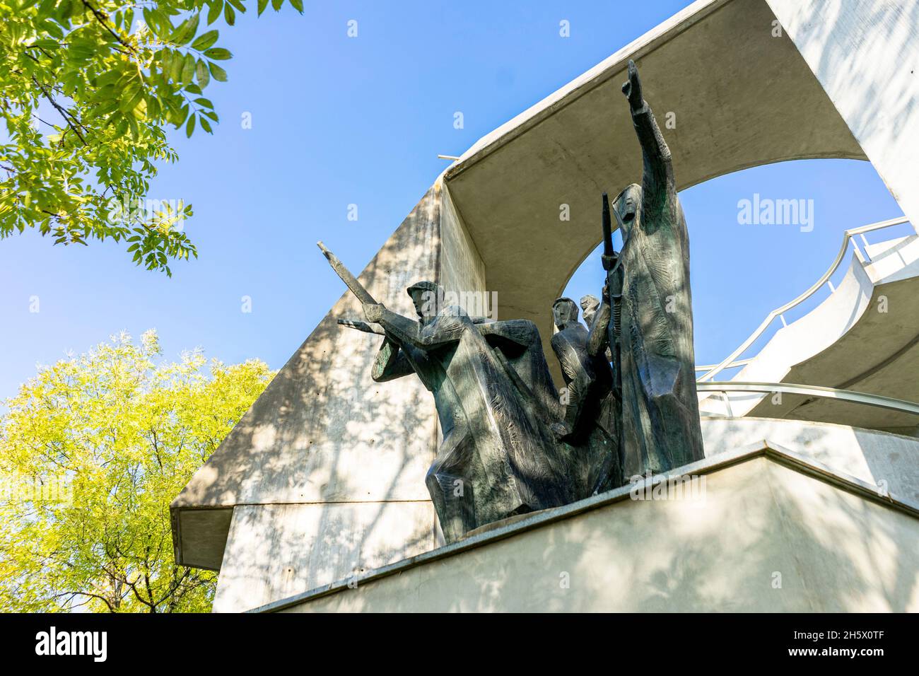 Secondo monumento commemorativo della guerra mondiale in Slovenia vicino a Drazgose Foto Stock