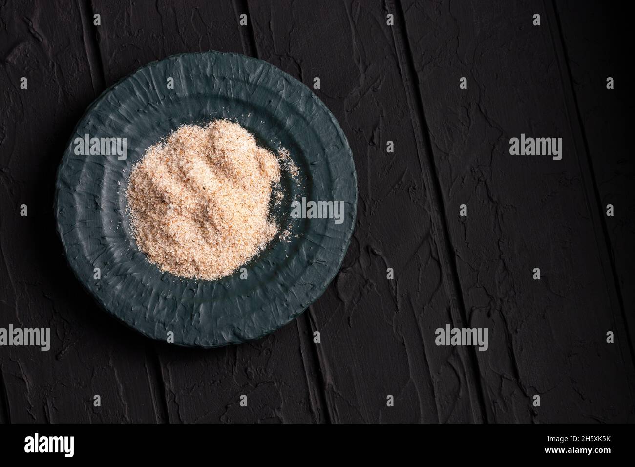 Plantago afra - buccia di psyllium organica. Cibo sano Foto Stock