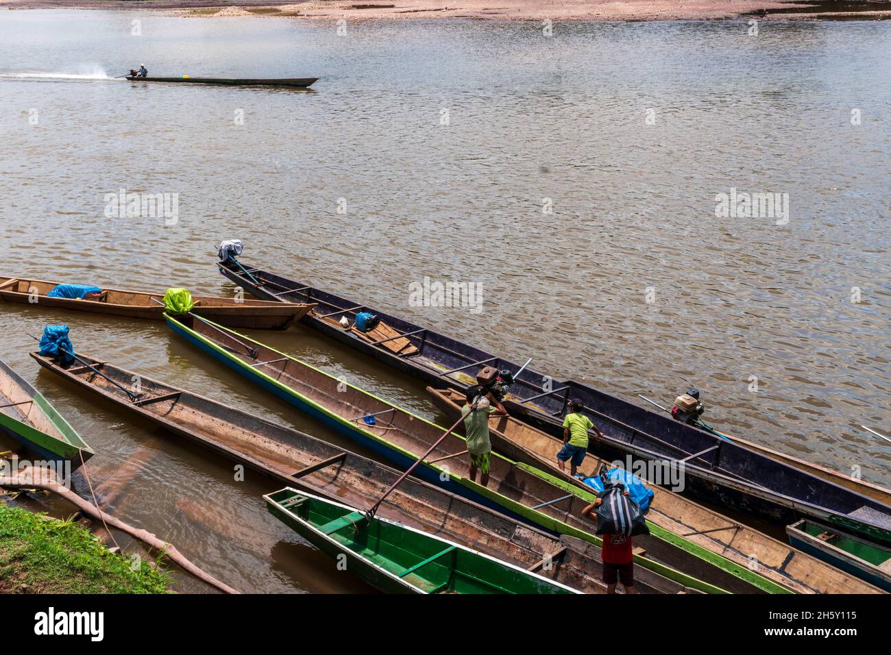 Aguaytia città, Ucayali, Perù, Sud America. Foto Stock