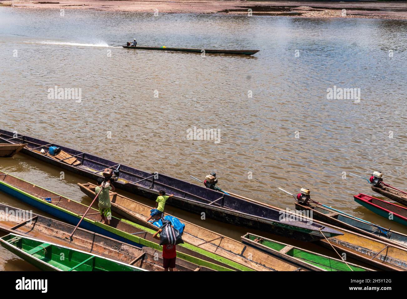 Aguaytia città, Ucayali, Perù, Sud America. Foto Stock