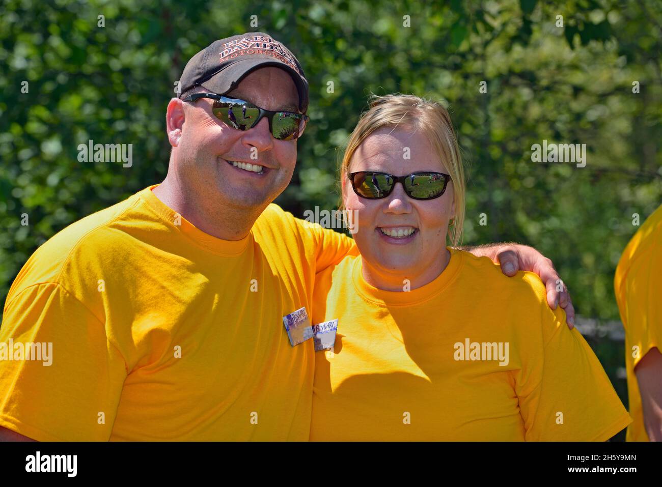 Candid ritratto da un raduno della famiglia, Grande Sudbury, Ontario, Canada Foto Stock