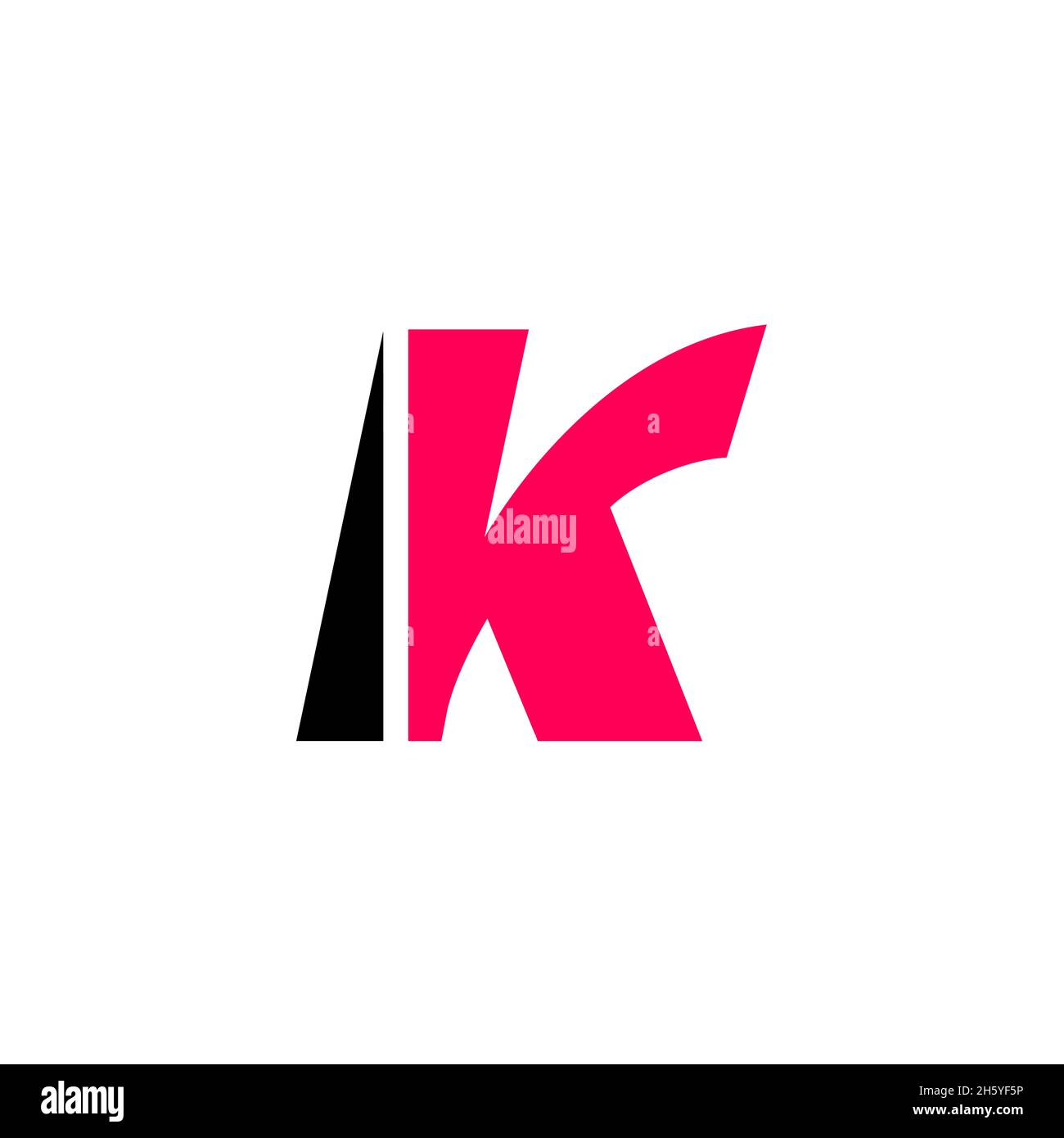 Simbolo della lettera K. Illustrazione Vettoriale