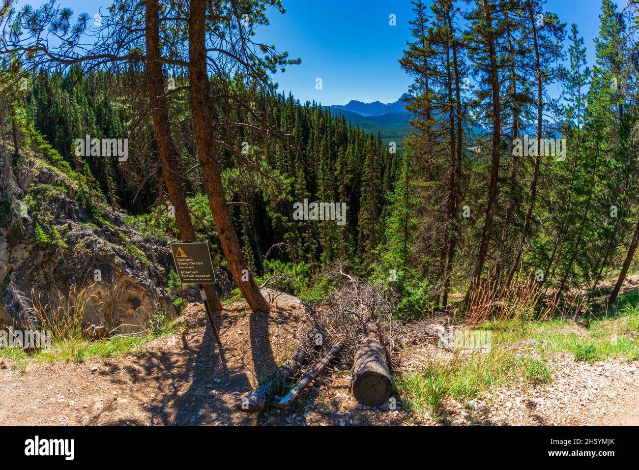 Silverton Falls e Forest Conservation Area Alberta Canada in estate Foto Stock