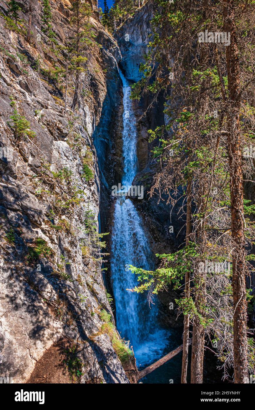 Silverton Falls e Forest Conservation Area Alberta Canada in estate Foto Stock