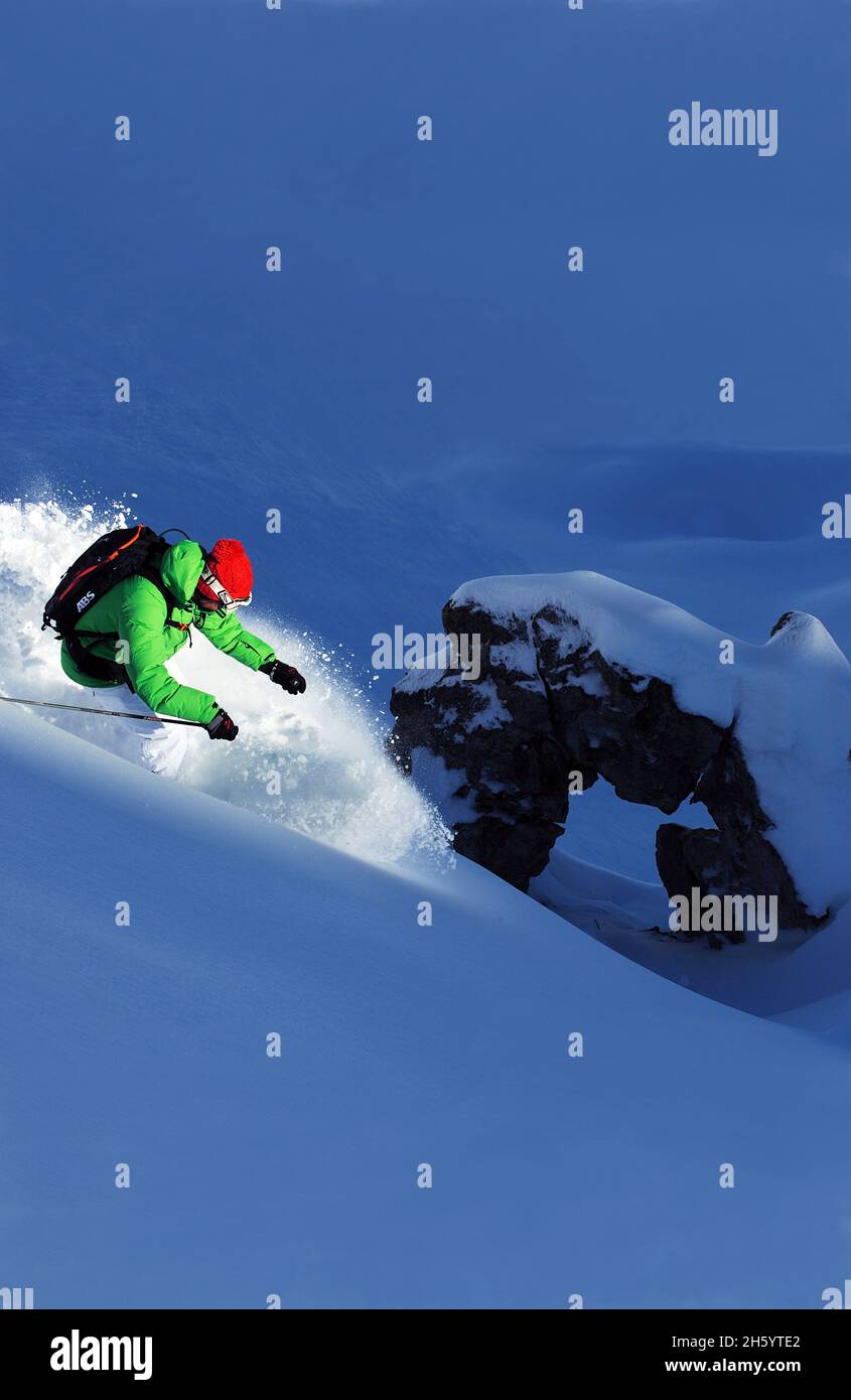 FRANCIA, LA PLAGNE, SAVOIA ( 73 ), OFF PISTA E ARCHE Foto Stock