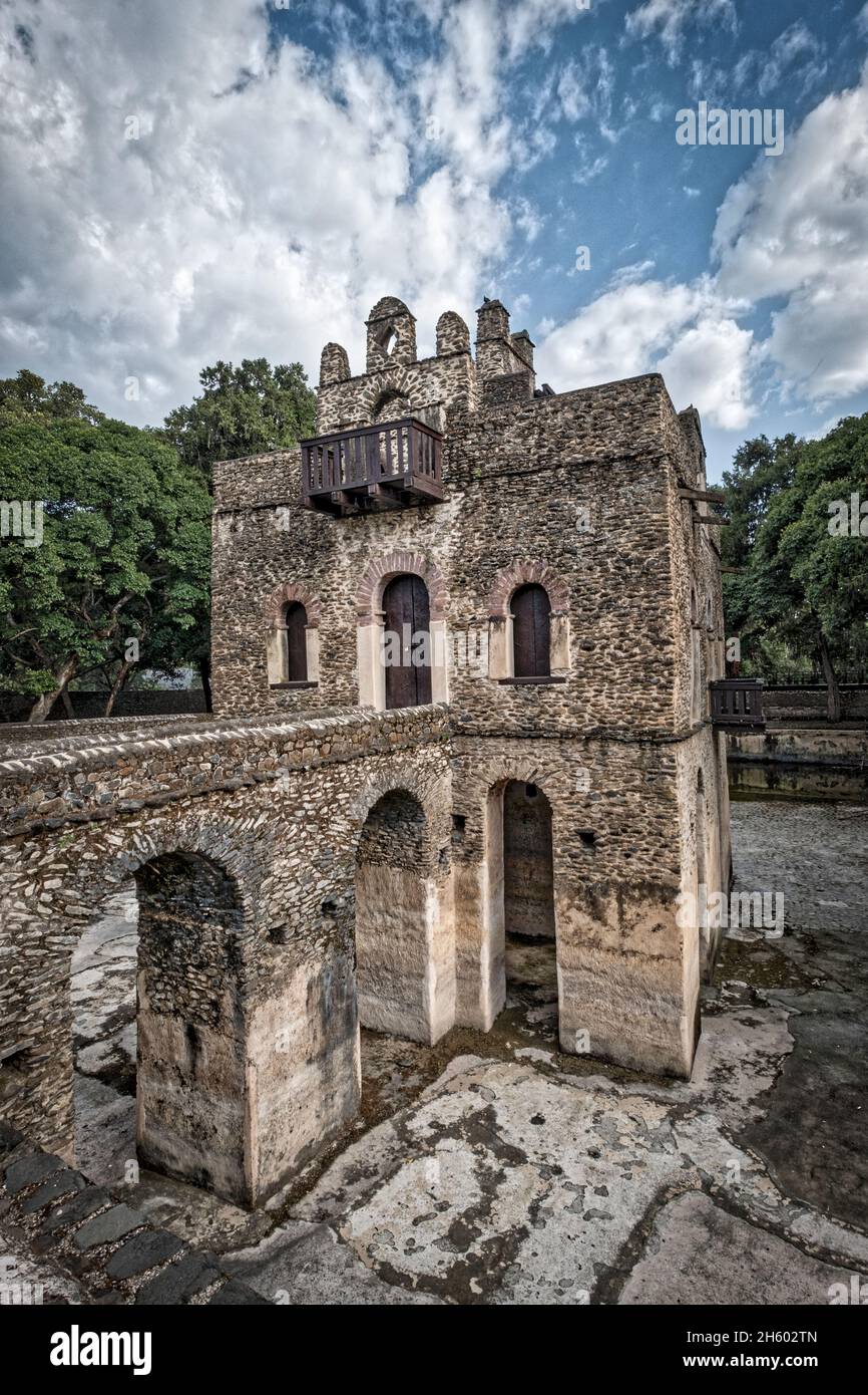 Bagno di Fasiladas in Gondar, Etiopia, Africa Foto Stock