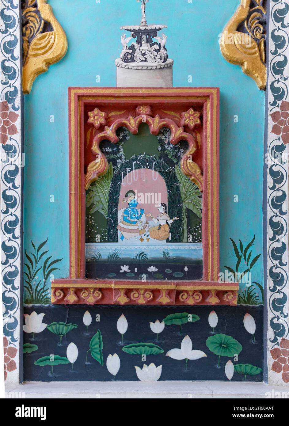 Porta Patrika dipinti fatti a mano. Foto Stock