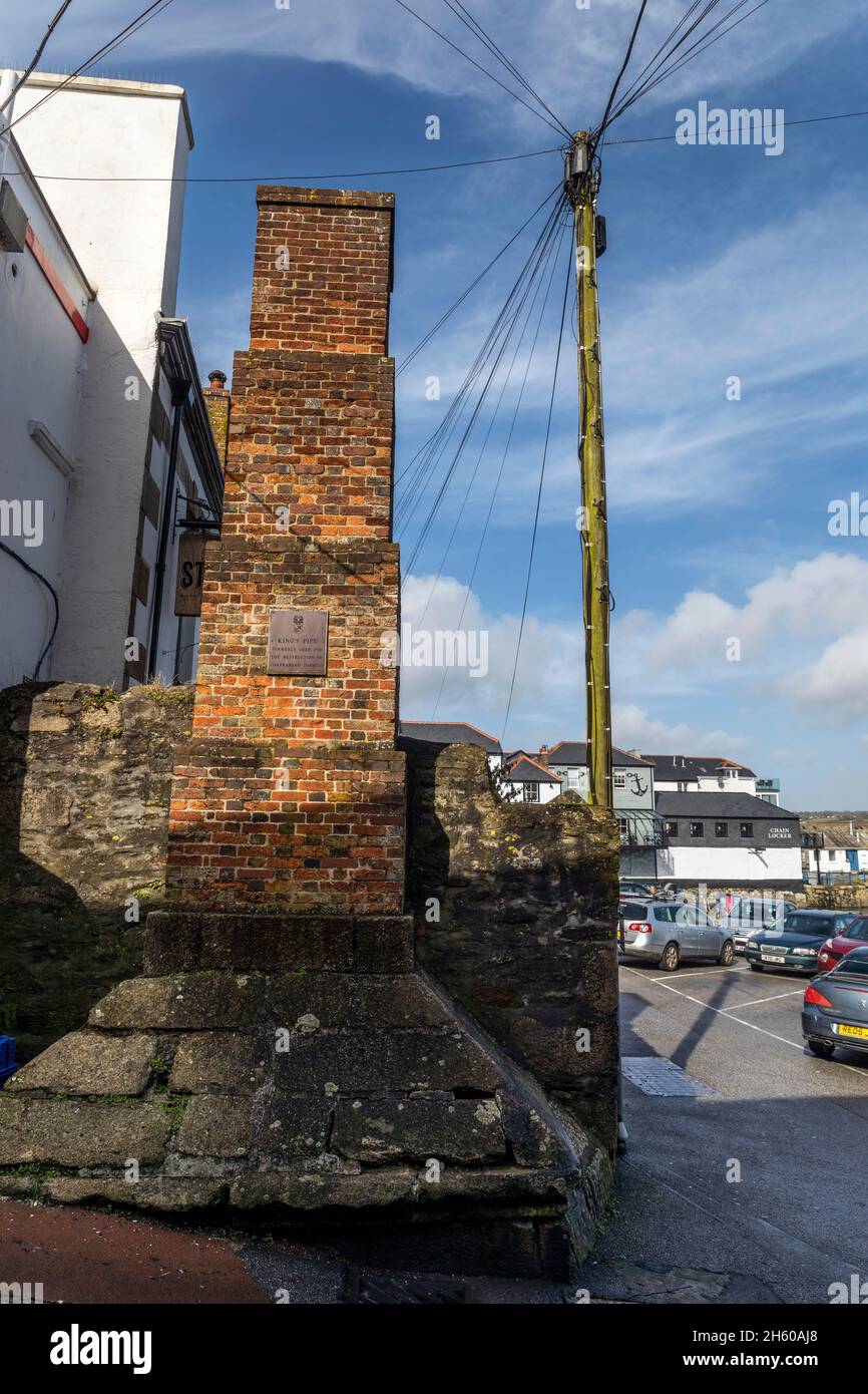 Kings Pipe; Town Quay; Falmouth; Cornovaglia; Regno Unito Foto Stock