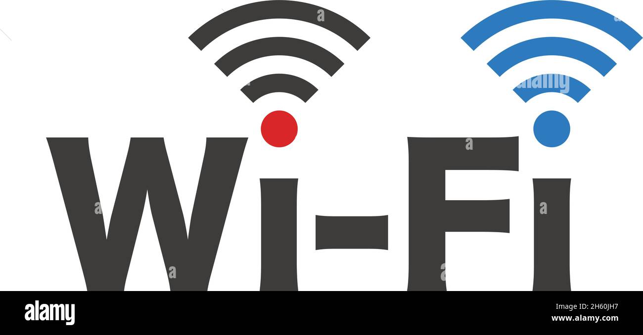 È possibile affermare con forza la presenza di Wi-Fi. Illustrazione Vettoriale