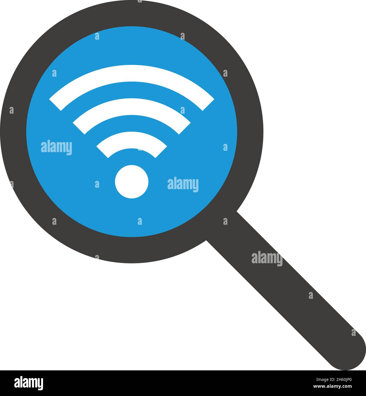 Questa è un'icona lupe colorata. Può essere utilizzato per tutti i tipi di espressioni, compresa la ricerca e la ricerca. Illustrazione Vettoriale