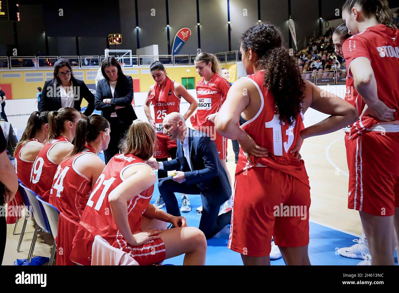 Lussemburgo. 11 Nov 2021. Team Svizzera durante la FIBA Women's EuroBasket 2023, Qualifiers Group H Basketball match tra Lussemburgo e Svizzera il 11 novembre 2021 al Centre National Sportif & Culturel d'Coque di Lussemburgo - Foto: Ann-dee Lamour/DPPI/LiveMedia Credit: Independent Photo Agency/Alamy Live News Foto Stock