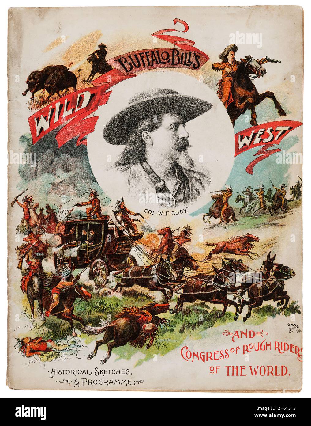 William F. 'Buffalo Bill' Cody's Wild West - programma ufficiale 1893 Foto Stock