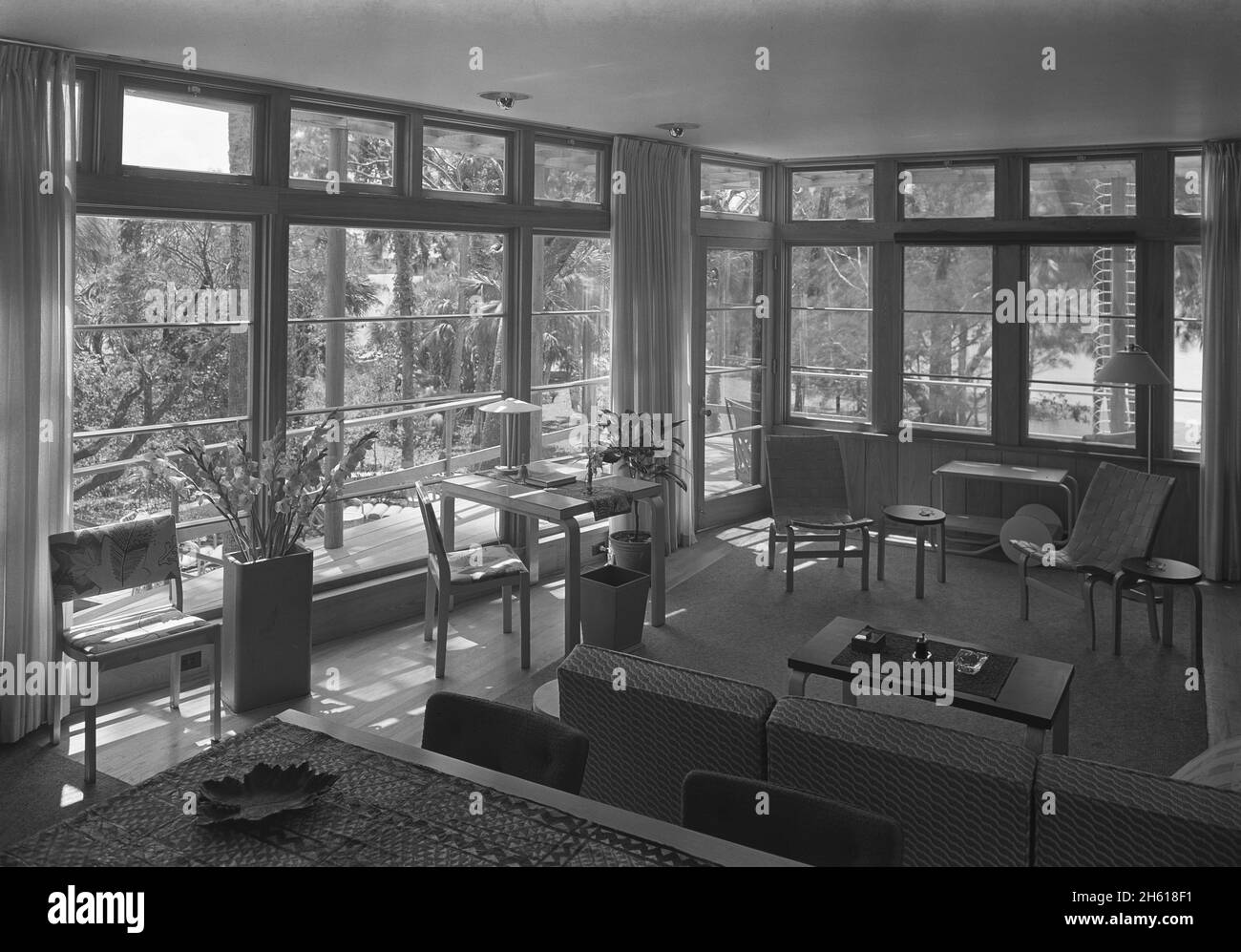 Interno di una residenza di lusso a Hobe Sound, Florida; 1941 Foto Stock