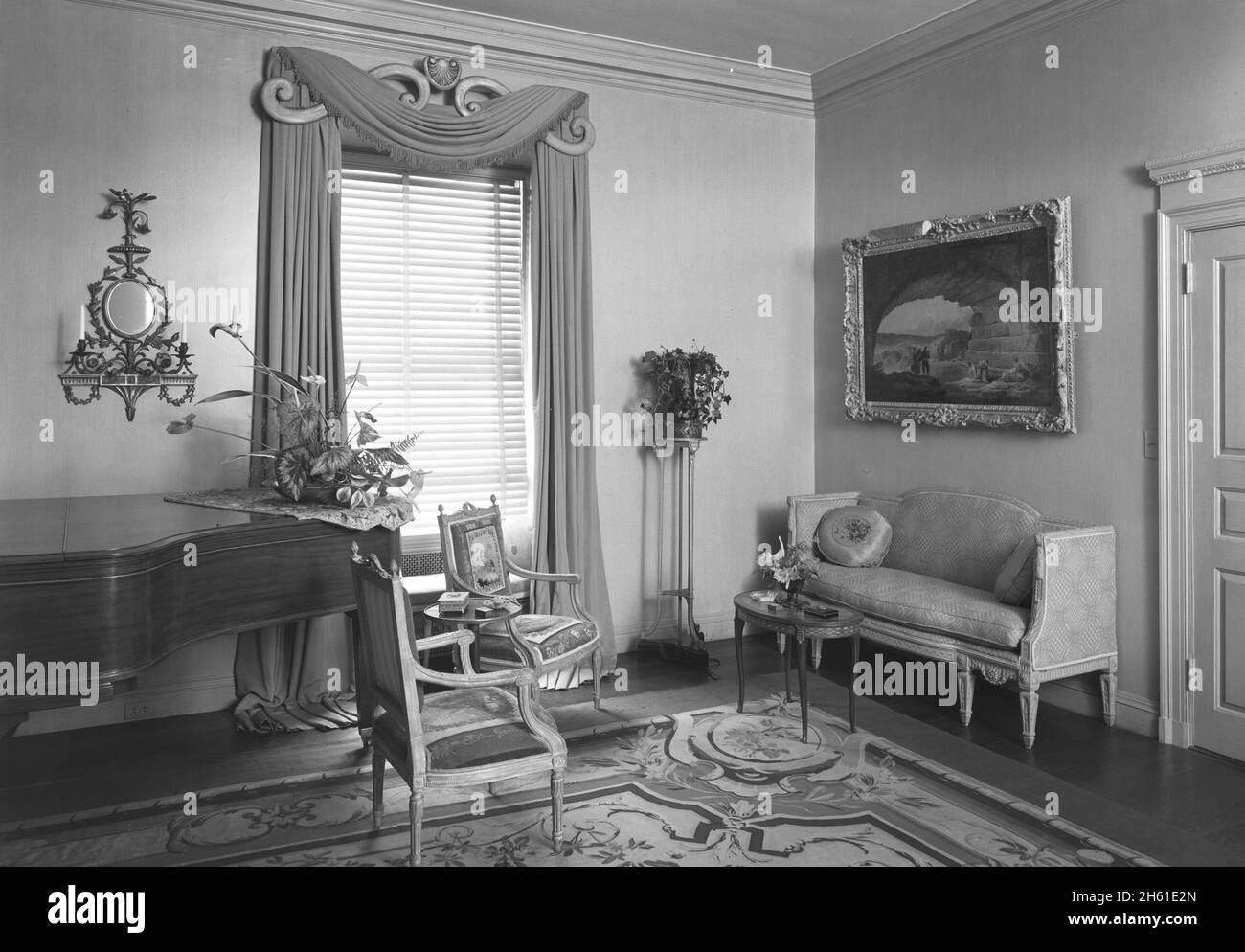 1940s Housing - interno di una residenza di lusso, River House, New York City; 1941 Foto Stock