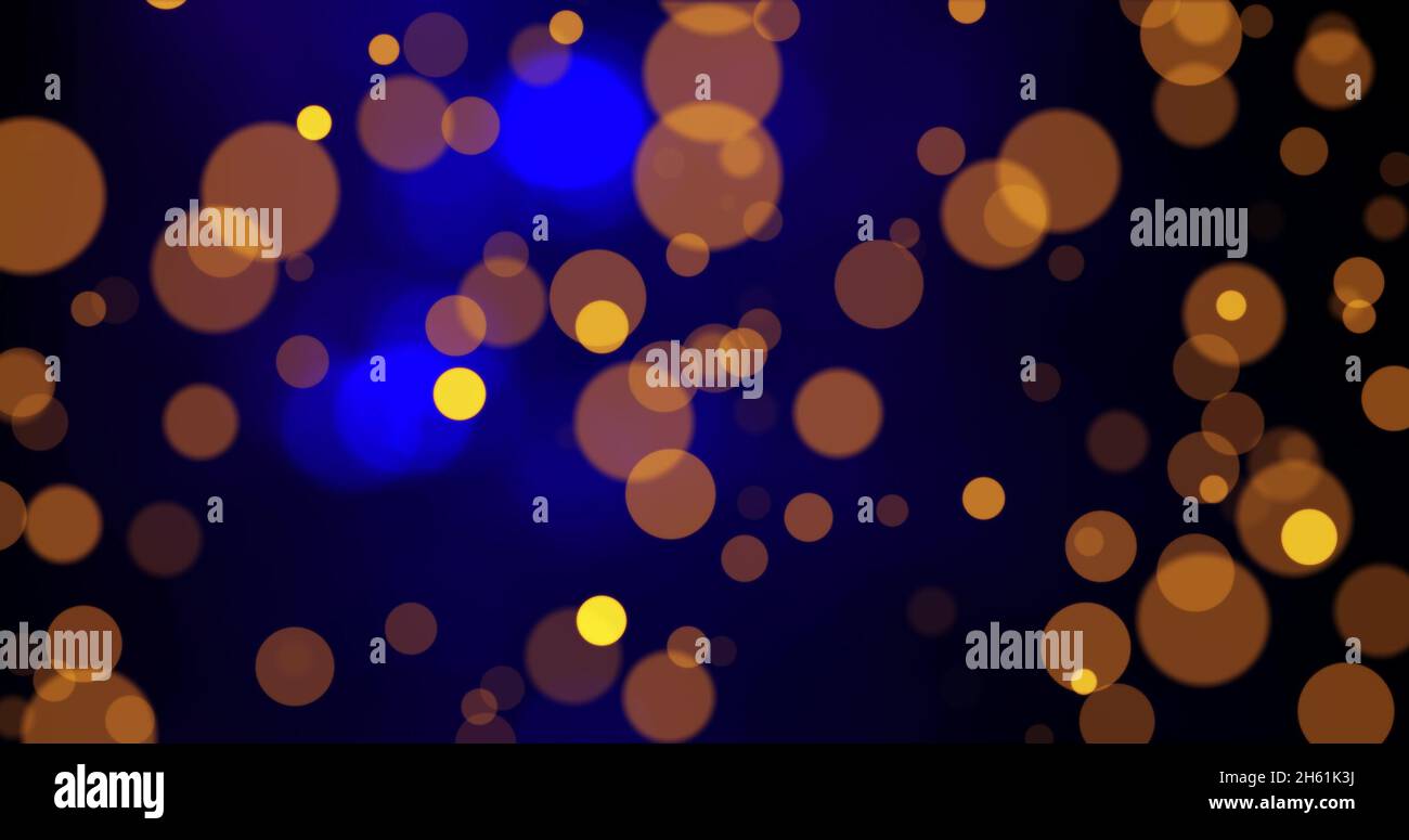 Immagine di macchie chiare su sfondo blu scuro Foto Stock