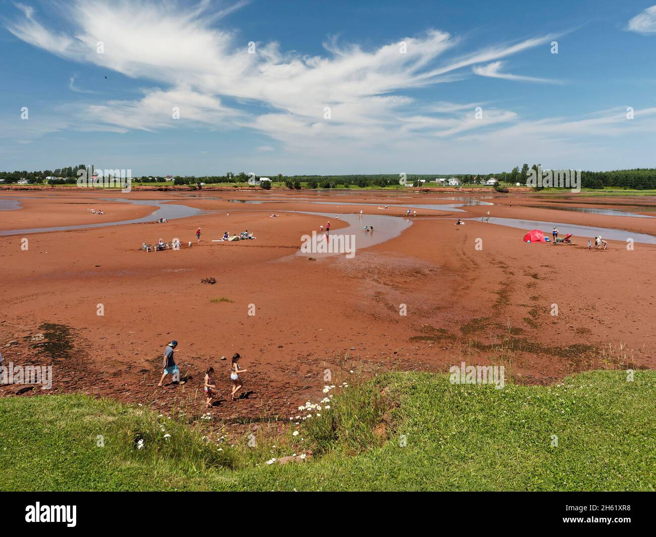 'down east', spiaggia al lloyd inman memorial park, canada, canoa, tempo libero, prince edward island, ricreazione, acqua Foto Stock