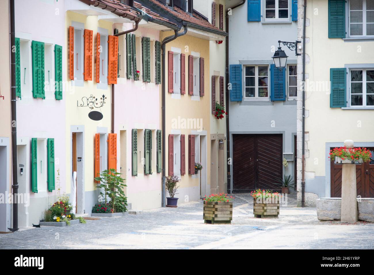 impressioni da saint-ursanne, canton giura, svizzera Foto Stock
