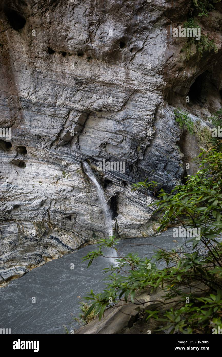 formazioni rocciose nel parco nazionale della gola di taroko Foto Stock