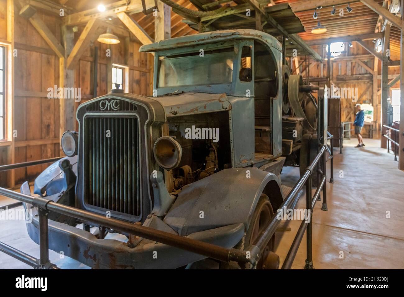 Titusville, Pennsylvania - il Drake Well Museum and Park, dove nel 1859 Edwin Drake perforò un pozzo petrolifero di successo e lanciò il moderno settore petrolifero Foto Stock