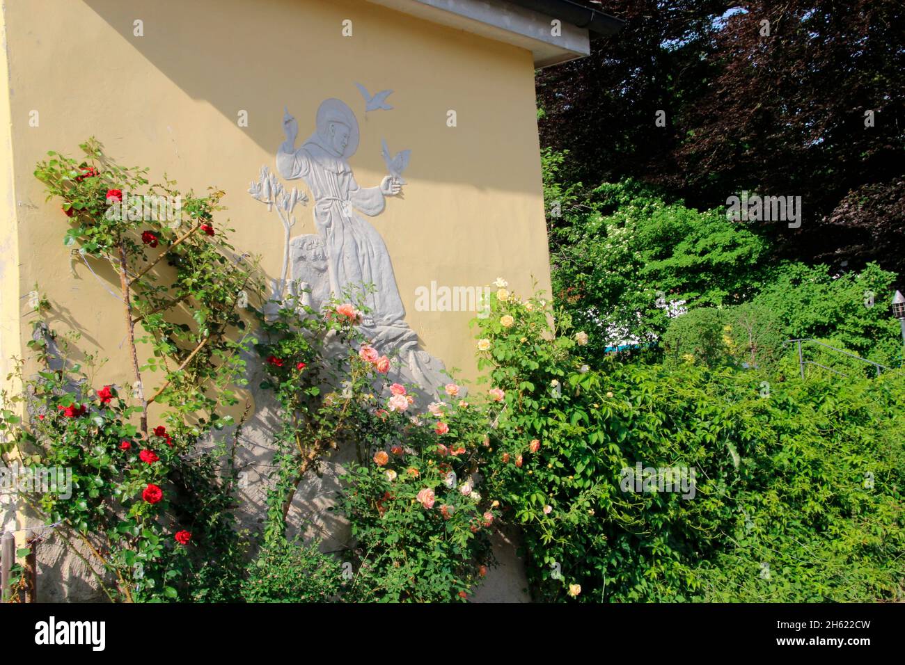 schliersee in estate sollievo nella chiesa parrocchiale st. sisto,alta baviera,baviera,germania,europa Foto Stock