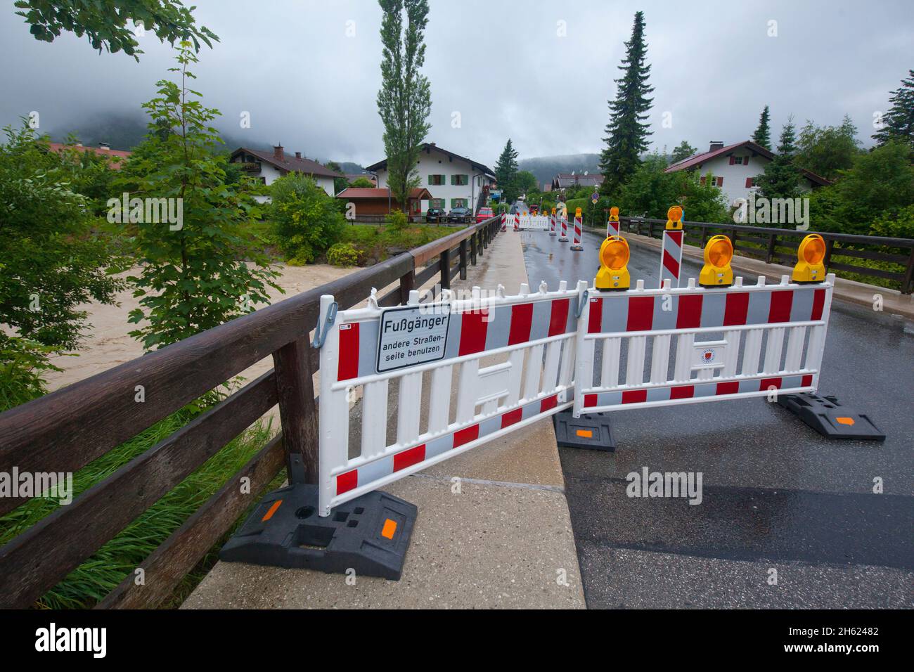 tempesta situazione il 18,2021 luglio a mittenwald alta baviera Foto Stock