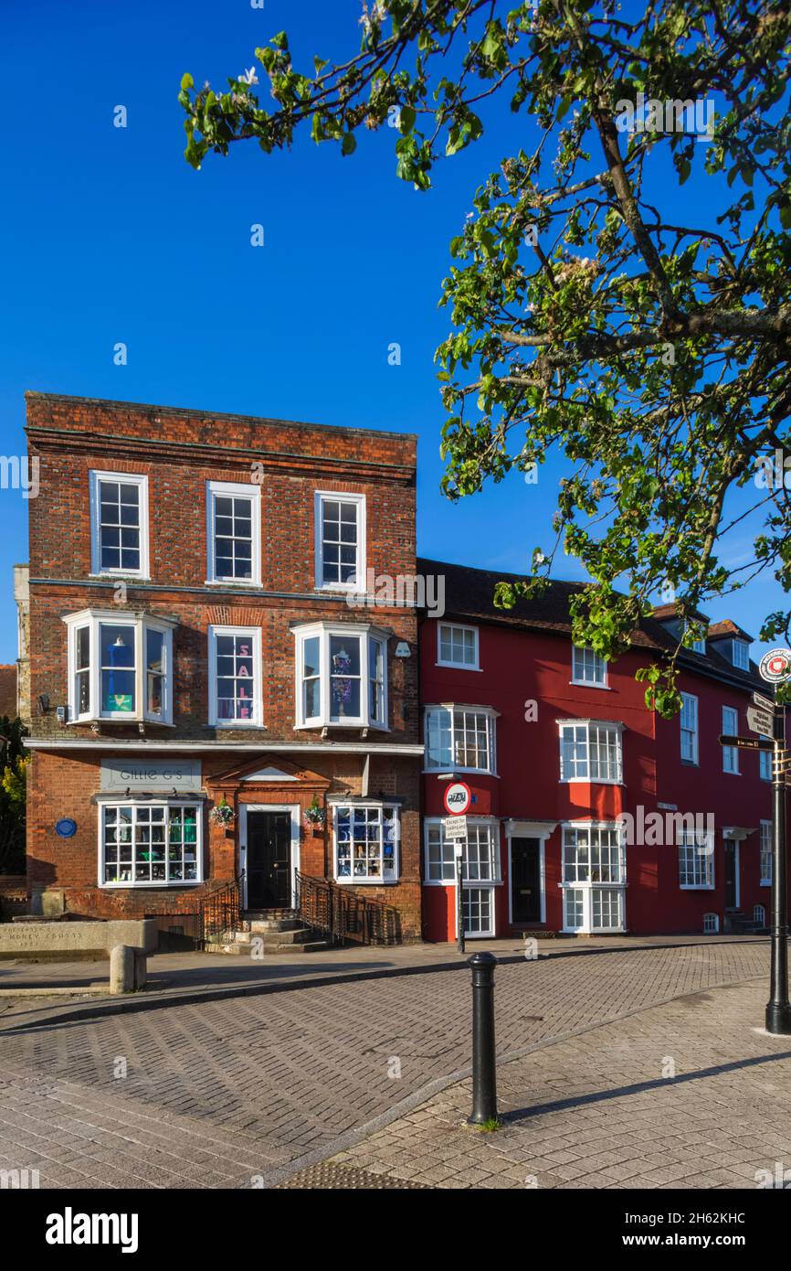 inghilterra, hampshire, petersfield, edifici storici su sheep street Foto Stock