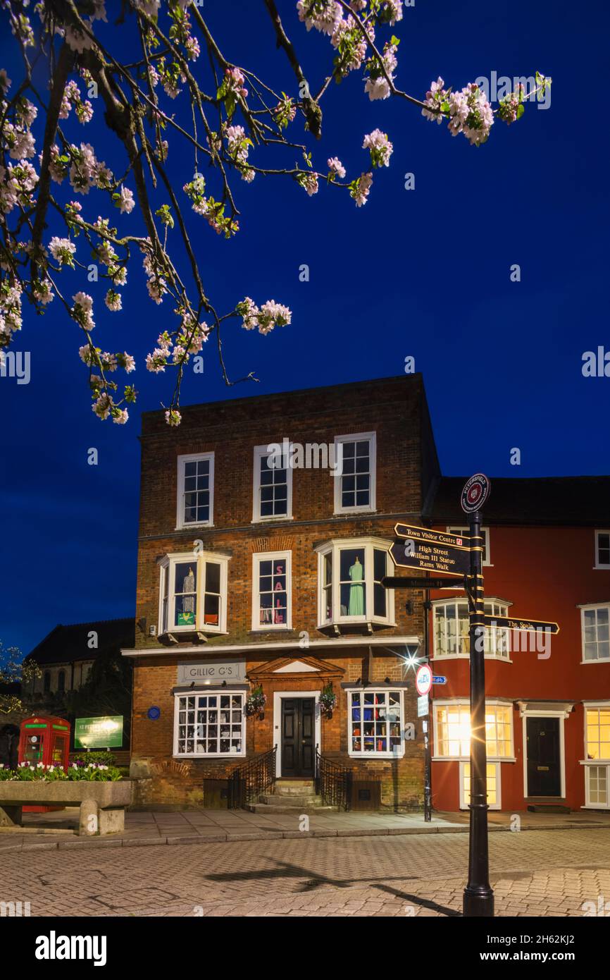 inghilterra, hampshire, petersfield, edifici storici su sheep street Foto Stock