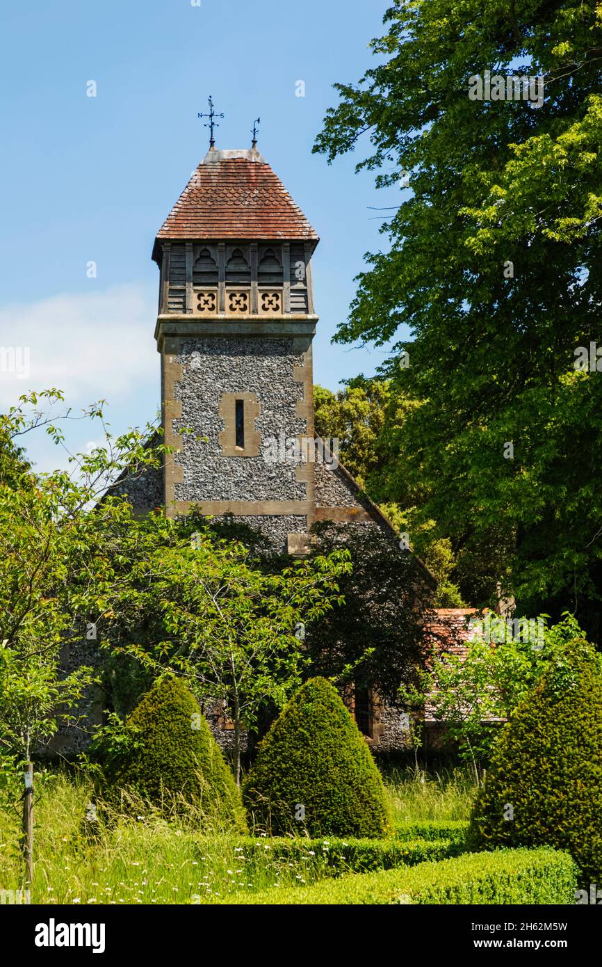 inghilterra,hampshire,hinton ampner house,chiesa di tutti i santi Foto Stock