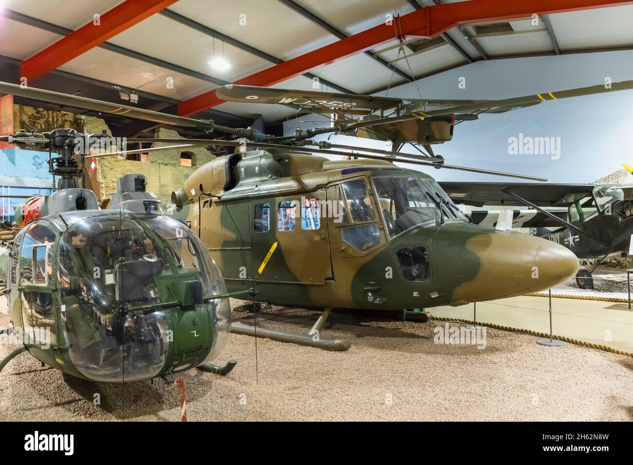 inghilterra,hampshire,andover,andover army flying museum,mostra di vari elicotteri militari Foto Stock