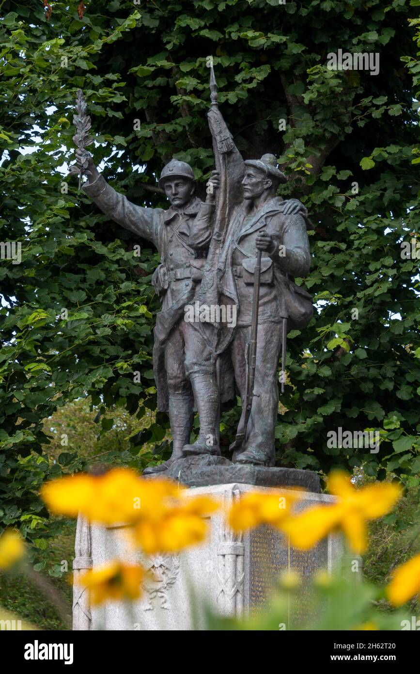 francia,bretagna,dipartimento cotes-d'armor,dinan,memoriale per i soldati di dinan,prima e seconda guerra mondiale Foto Stock