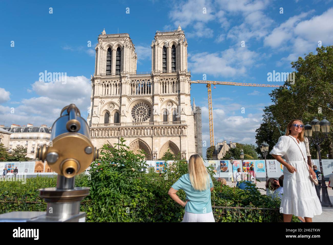 francia, parigi, cattedrale di notre dame Foto Stock