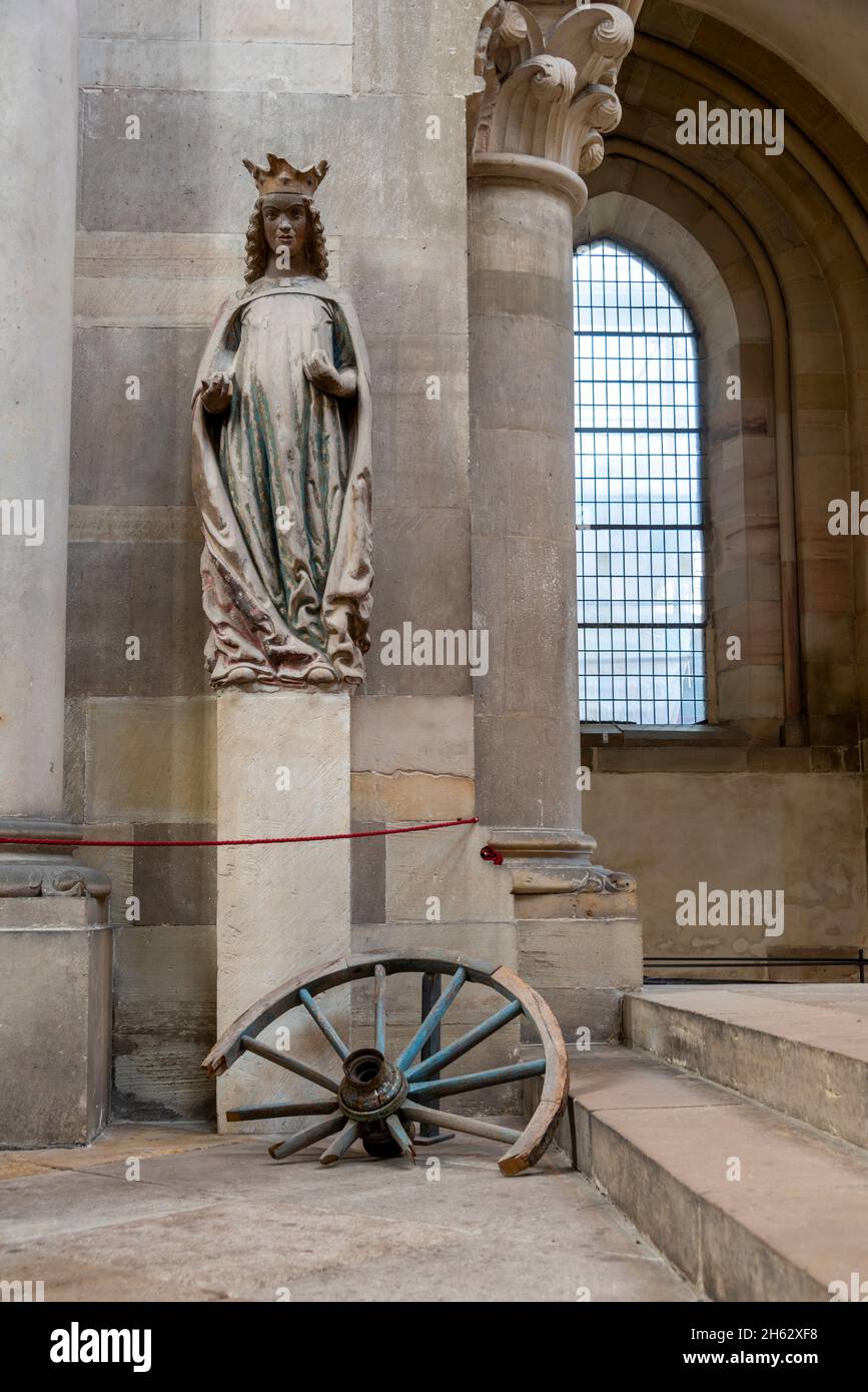santa caterina, santa patrona, cattedrale di magdeburgo, sassonia-anhalt, germania Foto Stock
