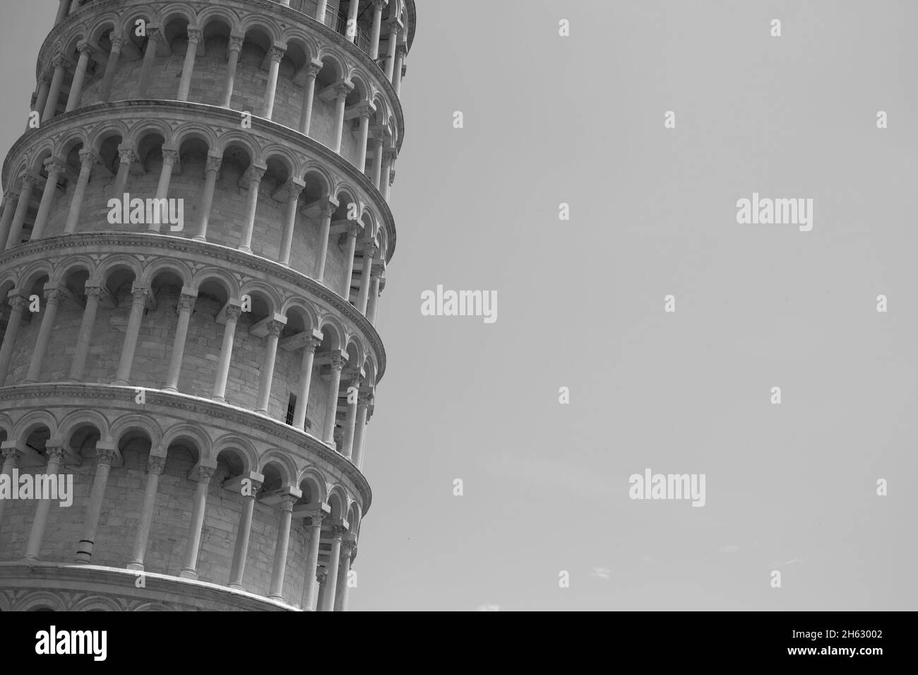 la torre principale di pisa nella piazza dei miracoli (piazza dei miracoli) in toscana Foto Stock