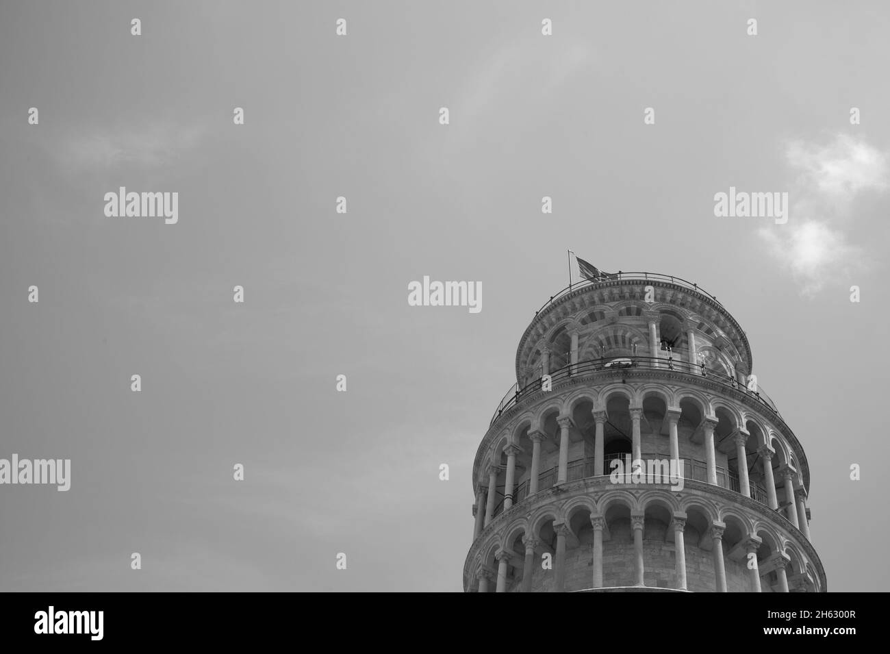 la torre principale di pisa nella piazza dei miracoli (piazza dei miracoli) in toscana Foto Stock