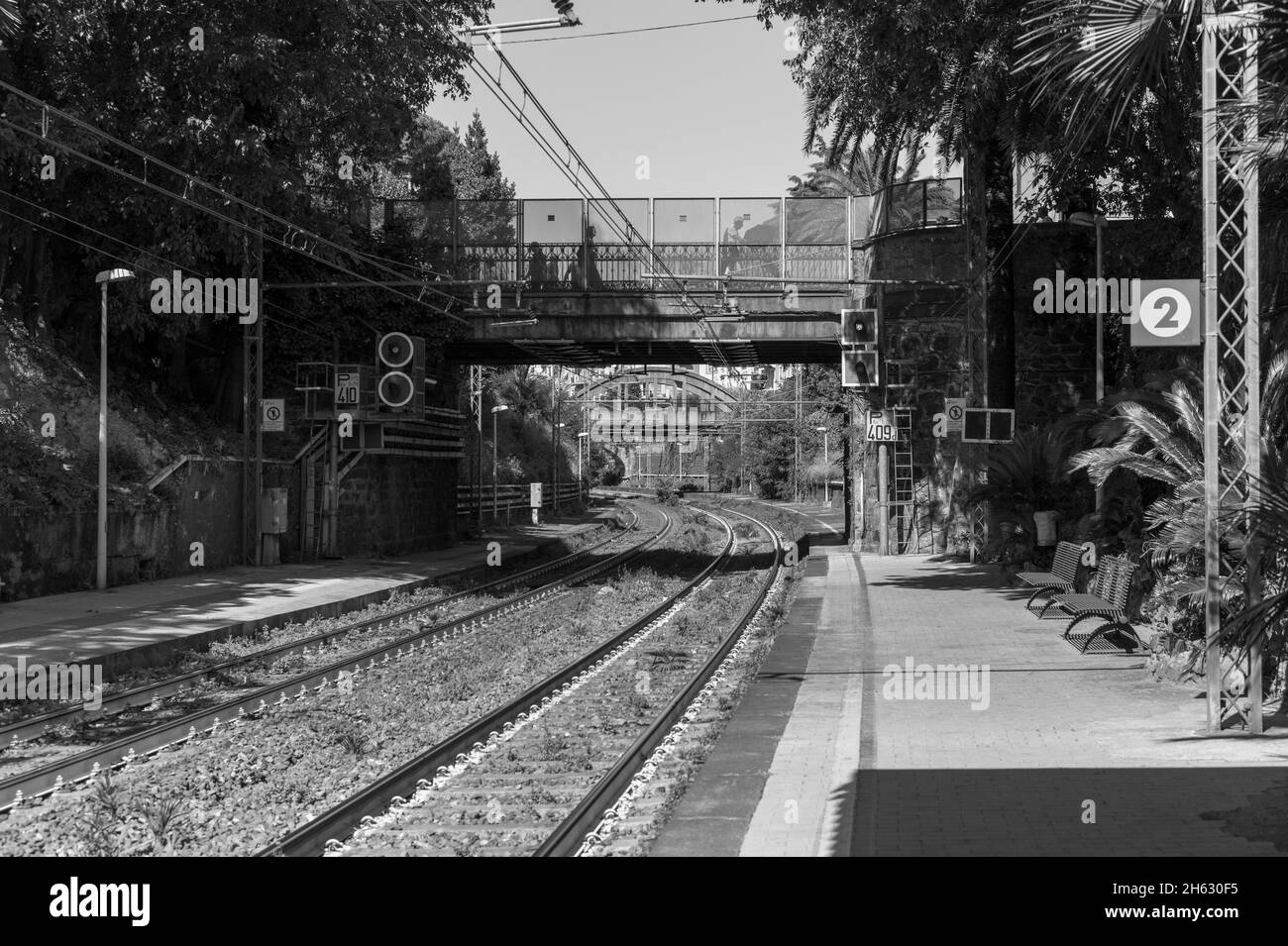 stazione ferroviaria di genova Foto Stock