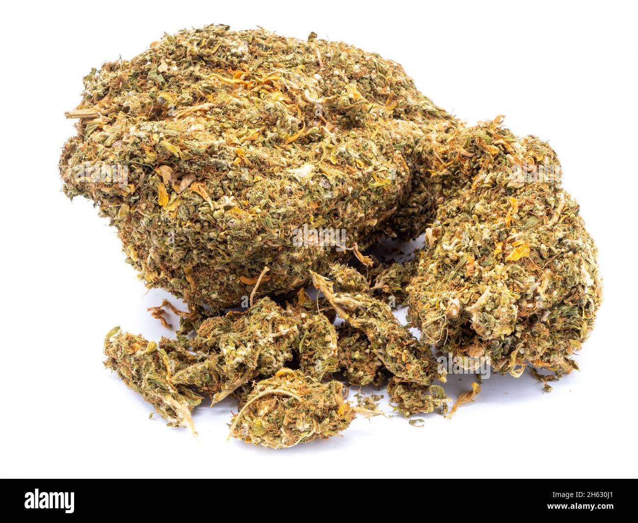 Cannabis terapeutica e medicinale isolata Foto Stock