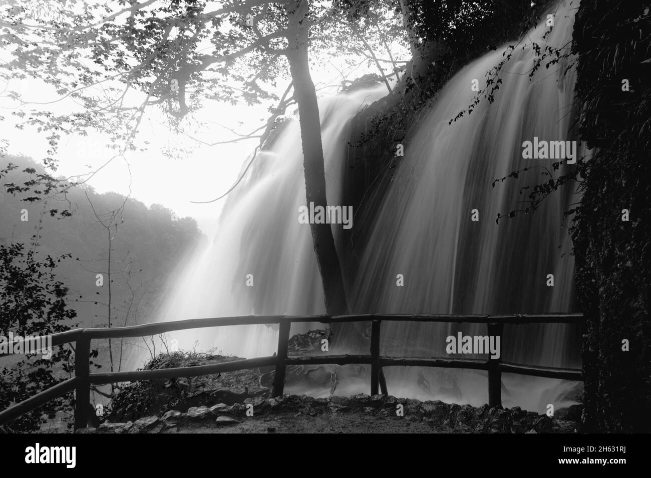 cascate nel parco nazionale di plitvice, croazia Foto Stock