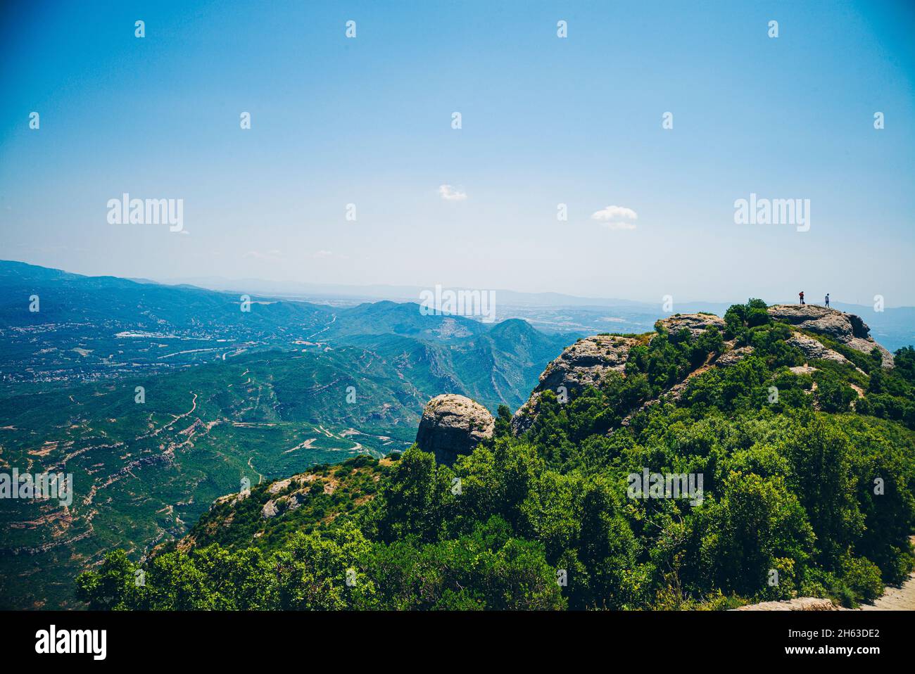 montserrat è una montagna di forma spagnola che ha influenzato antoni gaudi per realizzare le sue opere d'arte. Foto Stock