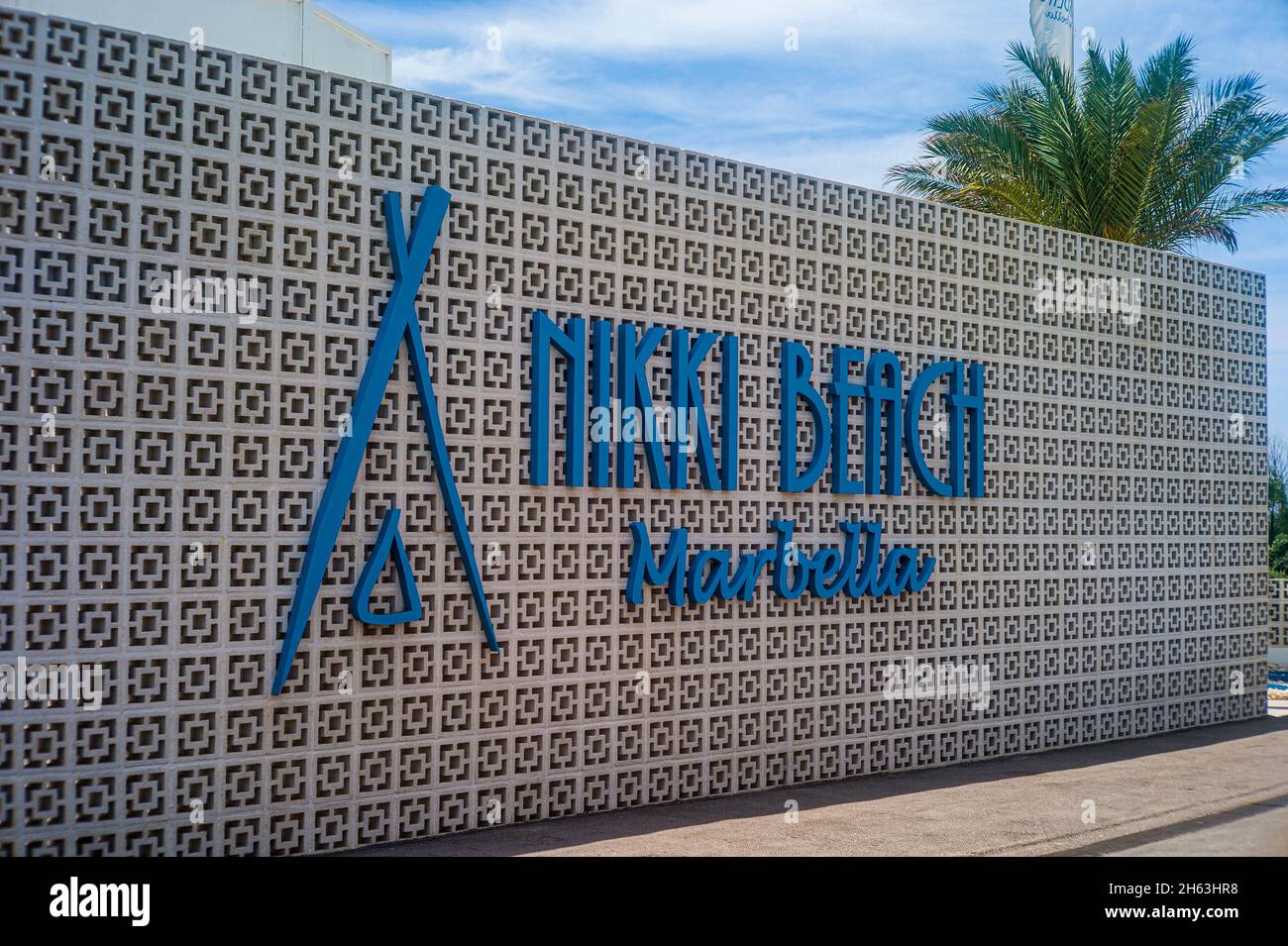 al beach club nikki beach a marbella. costa del sol, spagna. Foto Stock