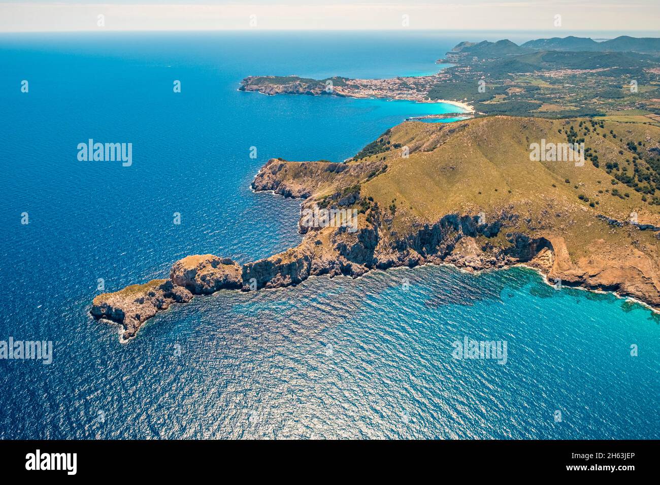 vista aerea,cap des freu,isole baleari,capdepera,mallorca,spagna Foto Stock